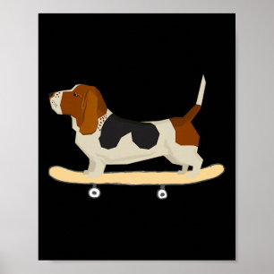 Affiche Cadeau drôle de chien de chasse Bett planche à rou