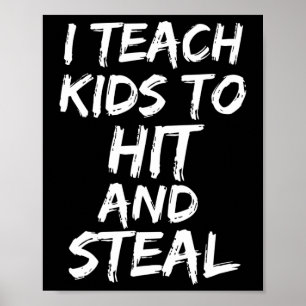 Affiche Cadeau drôle de coaching de vente J'enseigne aux e