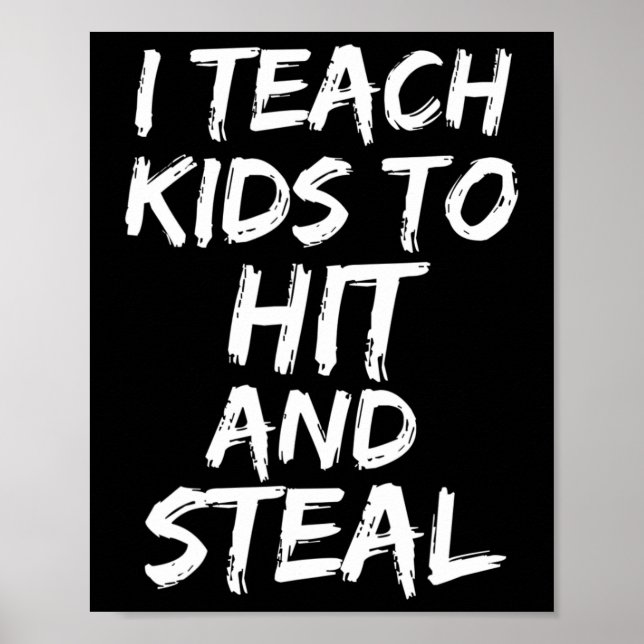 Affiche Cadeau drôle de coaching de vente J'enseigne aux e (Devant)