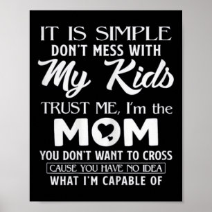 Affiche Cadeau drôle de fête des mères pour les mamans fem
