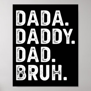 Affiche Cadeau drôle de fête des pères pour homme Dada Pap