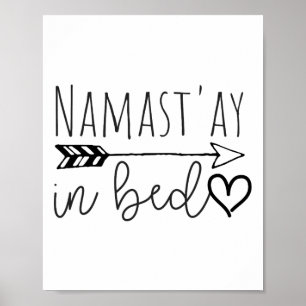 Affiche Cadeau drôle de fille paresseuse de yoga Namastay