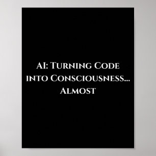 Affiche Cadeau drôle de geek tech de conscience de code d'