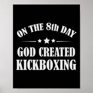 Affiche Cadeau drôle de kickboxing Bible arts martiaux Kic