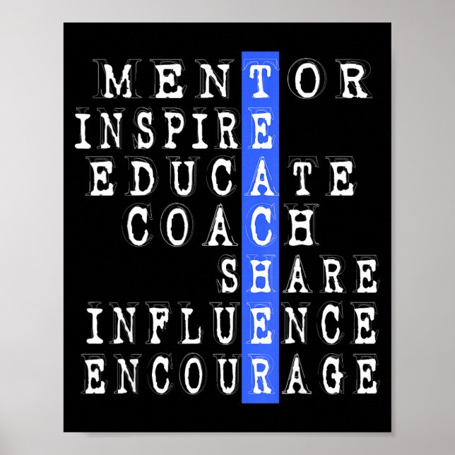 Affiche Cadeau drôle de mentor entraîneur pour l'enseignan (Devant)