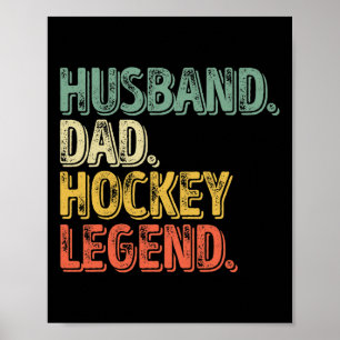 Affiche Cadeau drôle de papa légendaire de hockey pour la