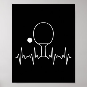 Affiche Cadeau drôle de ping pong pour hommes femmes Tenni