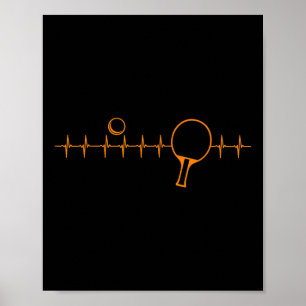Affiche Cadeau drôle de ping pong pour hommes femmes Tenni