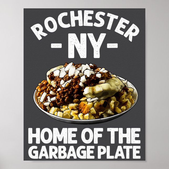 Affiche Cadeau drôle de plaque de déchets de Rochester Ny  (Devant)