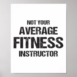 Affiche Cadeau drôle de professeur de gym Fitness Bodybuil
