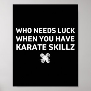 Affiche Cadeau drôle de Saint-Patrick de karaté
