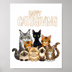 Affiche Cadeau drôle de Thanksgiving pour les amoureux des