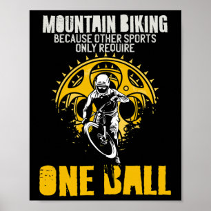 Affiche Cadeau drôle de vélo de montagne pour hommes - Vél