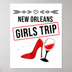 Affiche Cadeau drôle de voyage de filles à la Nouvelle-Orl