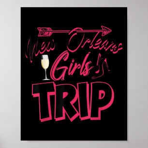Affiche Cadeau drôle de voyage de filles à la Nouvelle-Orl