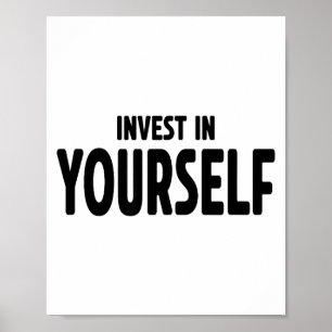 Affiche Cadeau drôle d'inspiration et de motivation Invest