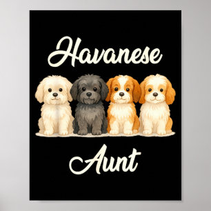 Affiche Cadeau drôle pour femme amateur de chien havanais 