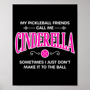 Affiche Cadeau drôle pour femmes de pickleball - Blague de