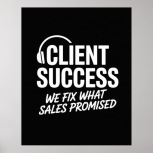 Affiche Cadeau drôle pour gestionnaire de réussite client