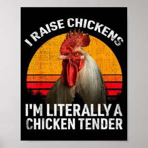 Affiche Cadeau drôle rétro pour amateur de poulets – J'élè