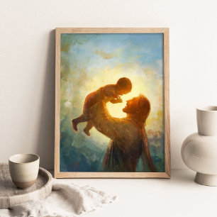 Affiche Cadeau du Ciel, Peinture de l'Enfant Christ, Art C