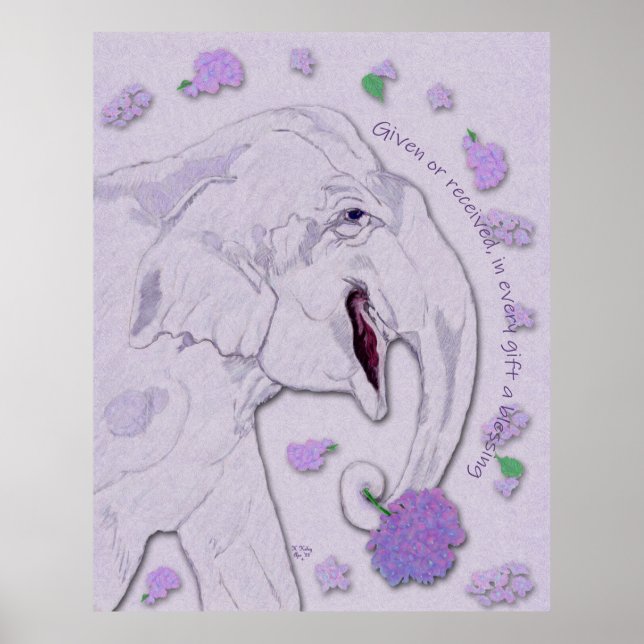 Affiche Cadeau Eléphant Blanc (Devant)