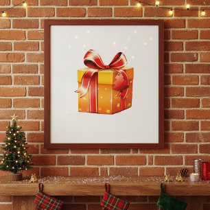 Affiche Cadeau enrobé présent