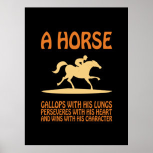 Affiche Cadeau équestre   A Horse Gallops