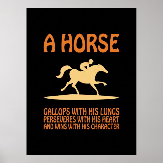 Affiche Cadeau équestre | A Horse Gallops (Devant)