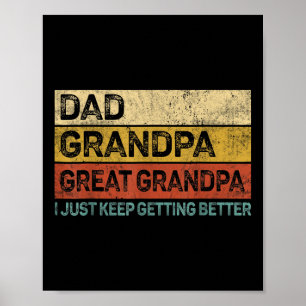 Affiche Cadeau fête des pères de Grand-Enfants Papa Grand-