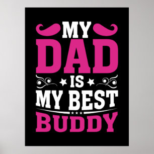 Affiche Cadeau fête des pères Mon Père Est Mon Meilleur