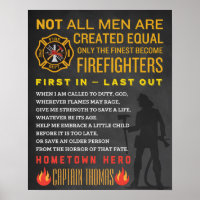 Cadeau Fireman personnalisé. Panneau pompier. EMT