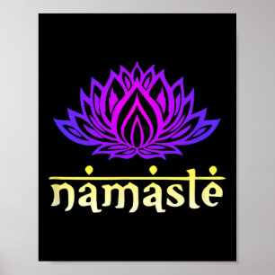 Affiche Cadeau Fleur de Lotus Namaste - Yoga Spirituel Om