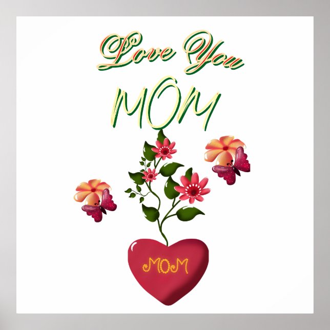 Affiche Cadeau floral personnalisé et sur mesure pour la f (Devant)