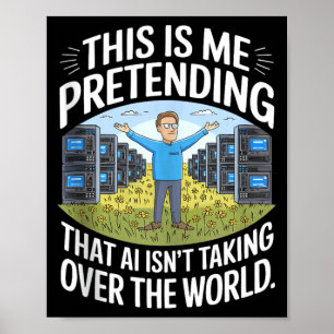 Affiche Cadeau Geek de Prise de Contrôle de la Tech de l'H