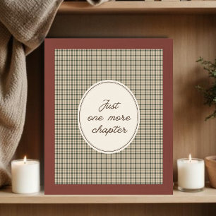 Affiche Cadeau Gingham Vintage Élégant pour Amoureux de Li