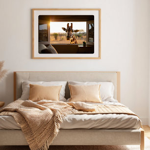 Affiche Cadeau Girafe pour les Amoureux des Animaux