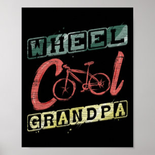 Affiche Cadeau Grand-Papa Roue Cool Pour Cycliste Tour à V