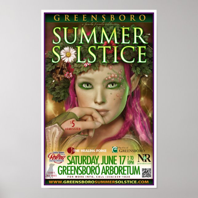 Affiche Cadeau Greensboro Solstice d'été 2017 (Devant)
