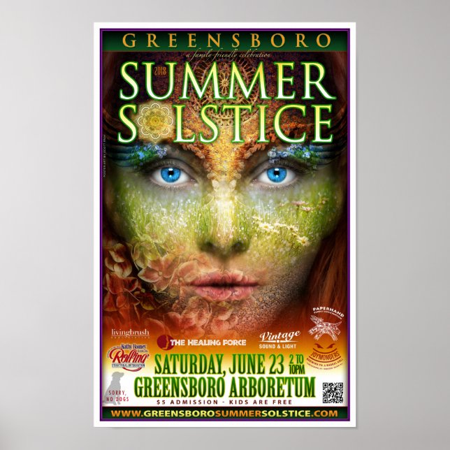 Affiche Cadeau Greensboro Solstice d'été 2018 (Devant)