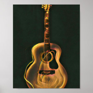 Affiche cadeau guitariste cool
