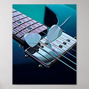 Affiche cadeau guitariste cool