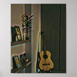 Affiche cadeau guitariste cool
