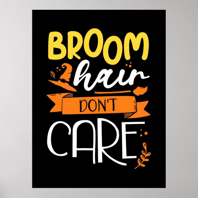 Affiche Cadeau Halloween | Les Cheveux De Chambre Ne S'En  (Devant)