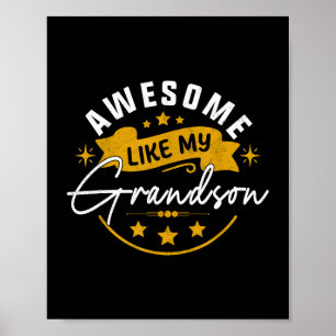 Affiche Cadeau Incroyable Comme Mon Petit-Fils Grand-Père