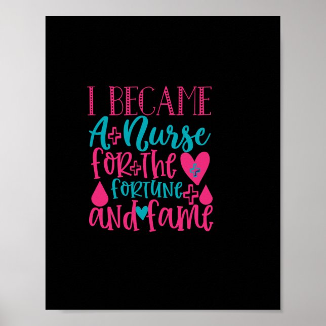 Affiche Cadeau infirmière | Devient Infirmière Pour La For (Devant)