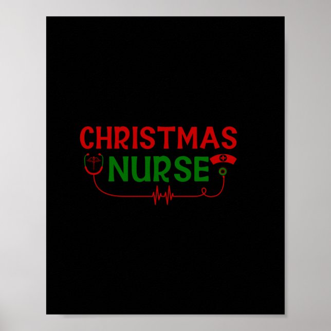 Affiche Cadeau infirmière | infirmière de Noël (Devant)