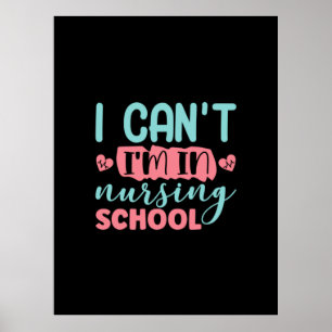 Affiche Cadeau infirmière Je Suis À L'École De Soins Inf