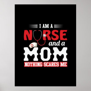 Affiche Cadeau infirmière   Je Suis Infirmière Et Maman
