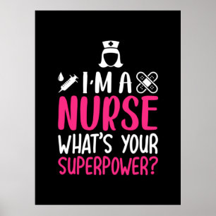 Affiche Cadeau infirmière   Je Suis Une Infirmière Ce Que 